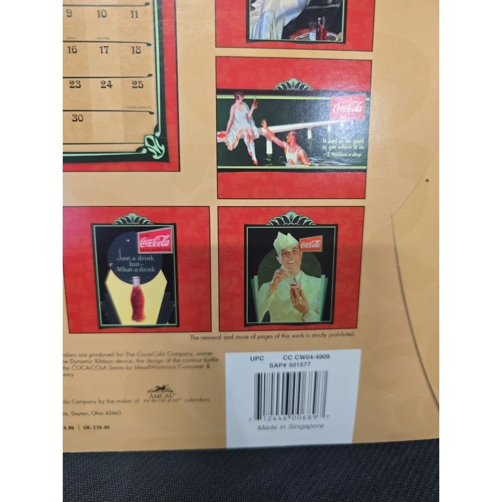2009 Coca Cola Calendar Vintage 1926 Ad Art Fred Mizen Retro Coke Collectible